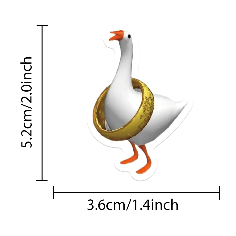 80PCS Funny Game Catch the Goose 3D Food Stickers Aesthetic Graffiti Decal DIY Laptop Phone Fridge Bottle Luggage Car Sticker