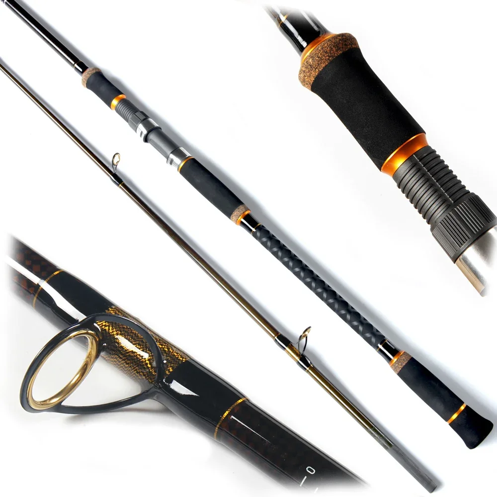 Original brand new2.40m C.W.60-180g never broken spinning power action sea carbon fishing rod