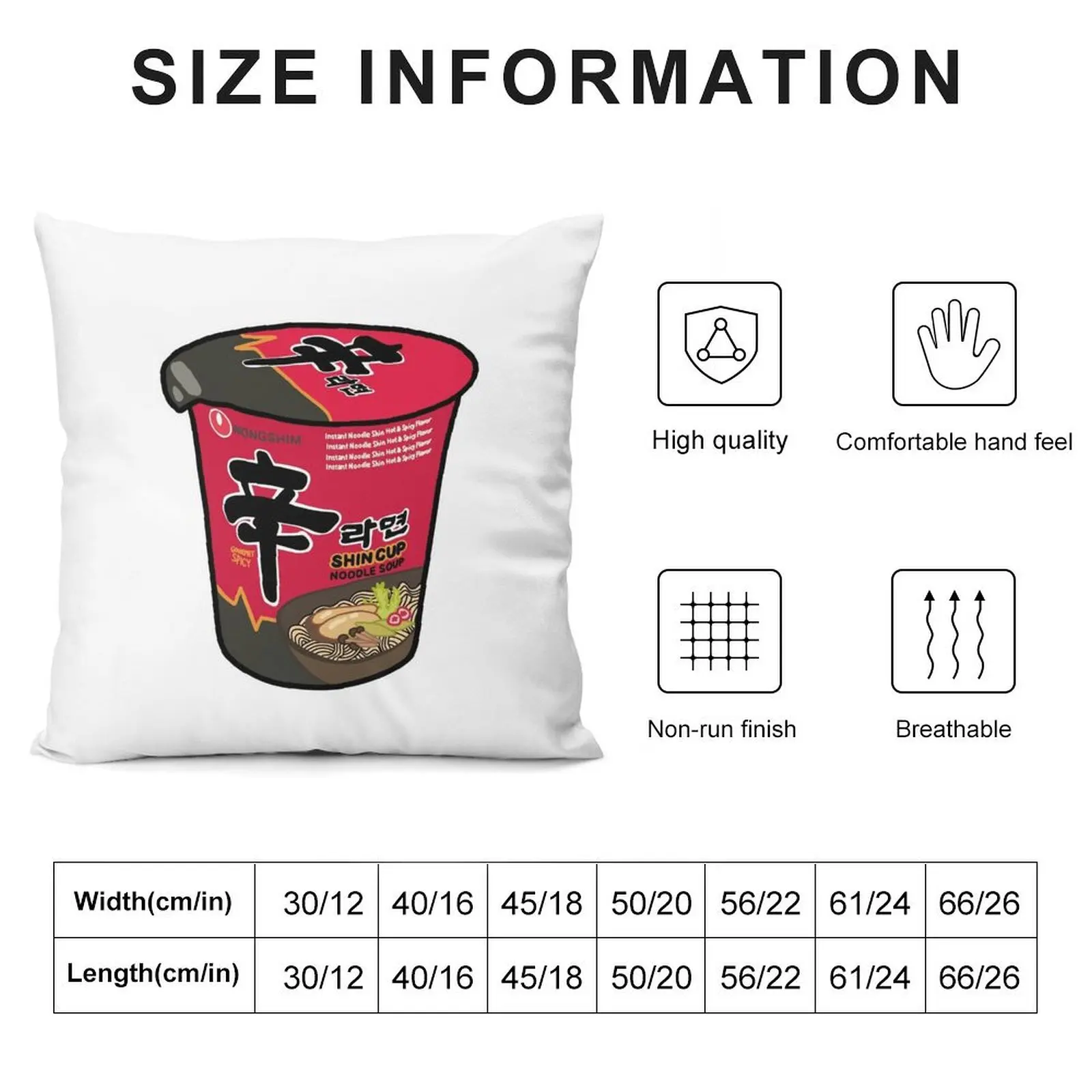 Shin Ramen Cup Throw Pillow Throw Pillow Christmas Pillow