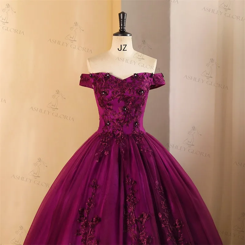 Ashley Gloria-vestidos de quinceañera para niña, vestido de fiesta elegante, 16 colores, talla grande, 2024