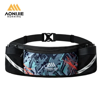 AONIJIE W8125 Unisex Outdoor Running Waist Bag Double Kettle Fanny Pack Marathon Hydration Belt  Jogging Cycling Phone Holder