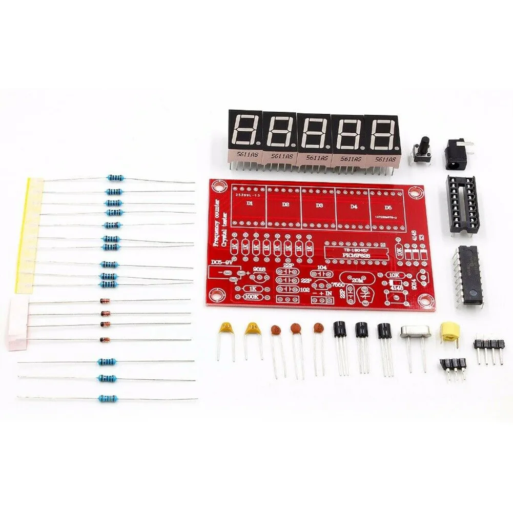1Hz-50MHz For Crystal Oscillator Frequency Counter Meter Tester DIY Kit With LED Display For Microcontroller Radio Transceiver