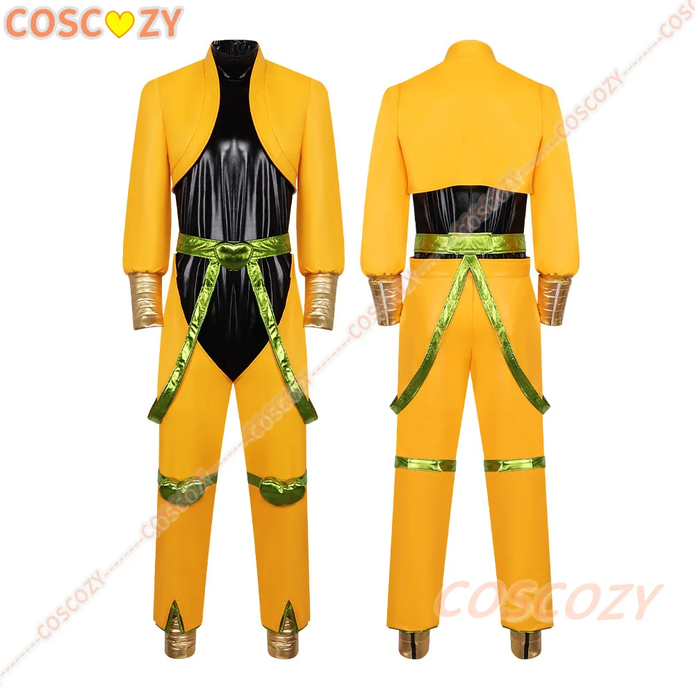 Anime Dio Brando Cosplay Costumes Yellow Uniform Wig Outfit Halloween Carnival Party Prop For Women Men Cosplay Accessories