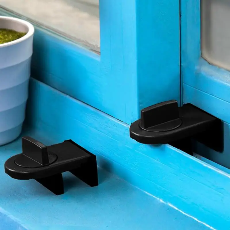 Window Safety Lock Aluminum Alloy Sliding Safety Lock Sliding Door  Anti-theft Lock Buckle Window Stopper Lock