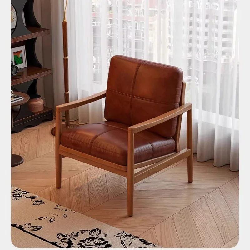 

Single sofa chair, bedroom Nordic retro armchair