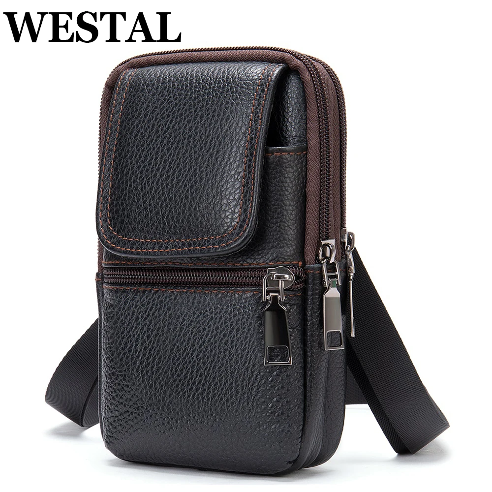 Shoulder Bag for Men Black Phone Bags Small Belt Bags Men Waist Pack Casual Messenger Bags