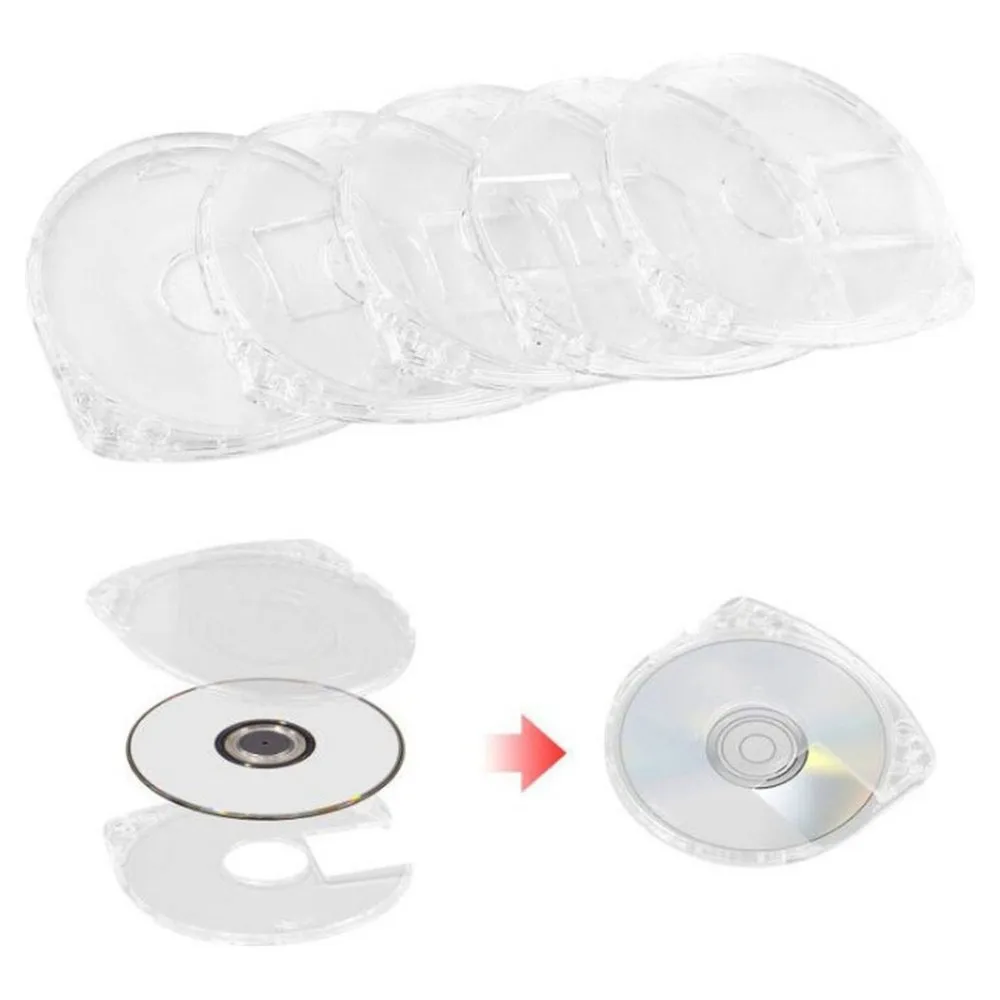 B03B-Transparent Clear Game Disc Case Storage Shell Cover 12Pcs For Sony For PSP UMD Protective Box Replacement For PSP1000/2000