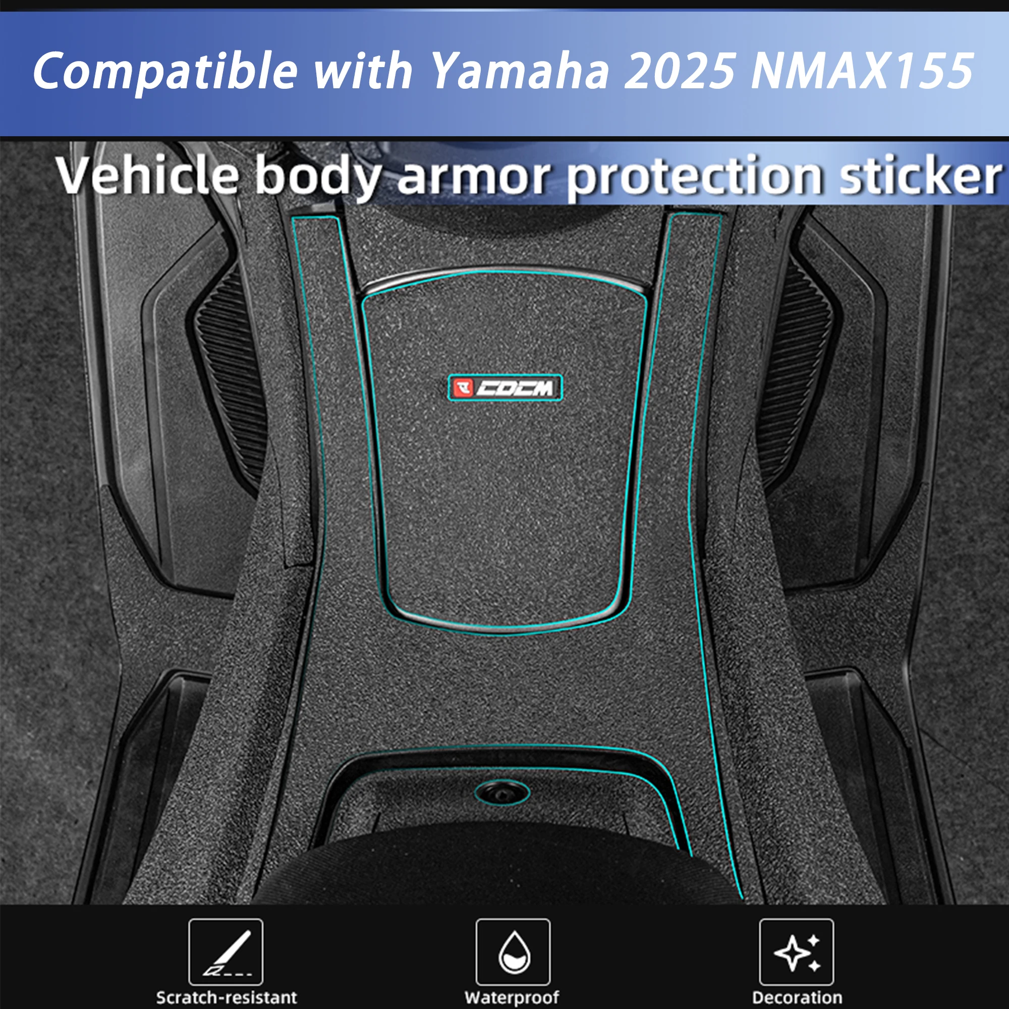 Compatible with 2025 Yamaha NMAX155 Motorcycle Armor Sticker Fuel Tank Decal Body Protective Sticker Modification Accessories