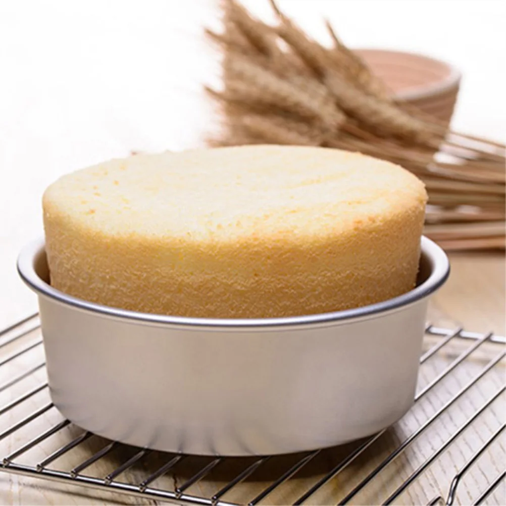 

2Pcs Cake Pan Aluminum Alloy High Temperature Easy Clean Baking Cakes Bread Cheesecakes Mousse Kitchen Supplies