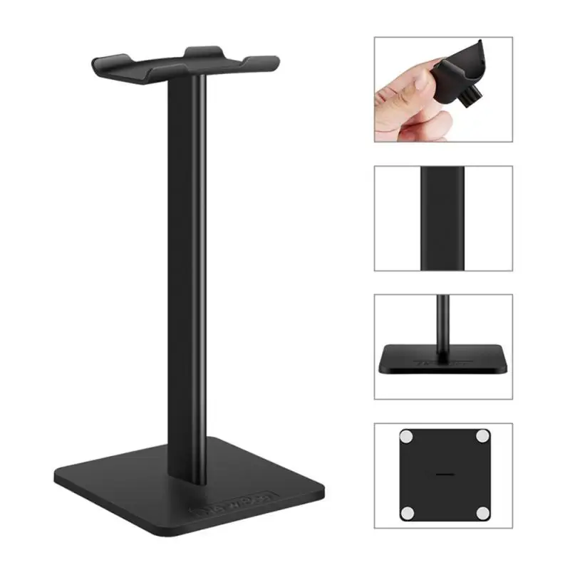 ABS Solid Base Headphone Stand For Headset Stands Supporting Bar Flexible Headrest Accessories For Headphones Bracket