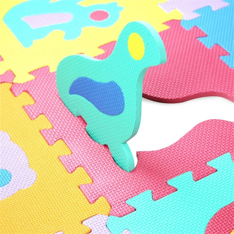 10Pcs Baby Play Mat Kids EVA Foam Puzzle Carpet 30cmX30cm Interlocking Floor Tiles Educational Alphabet Numbers jigsaw Game Toys