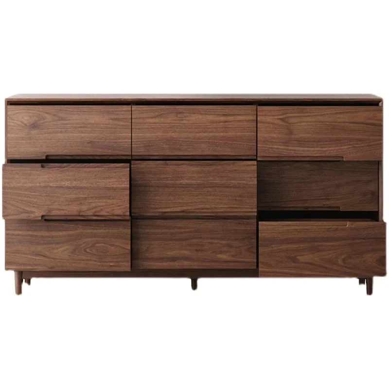 

ls 42North American black walnut nine-chest cabinet light luxury storage Japanese locker customization