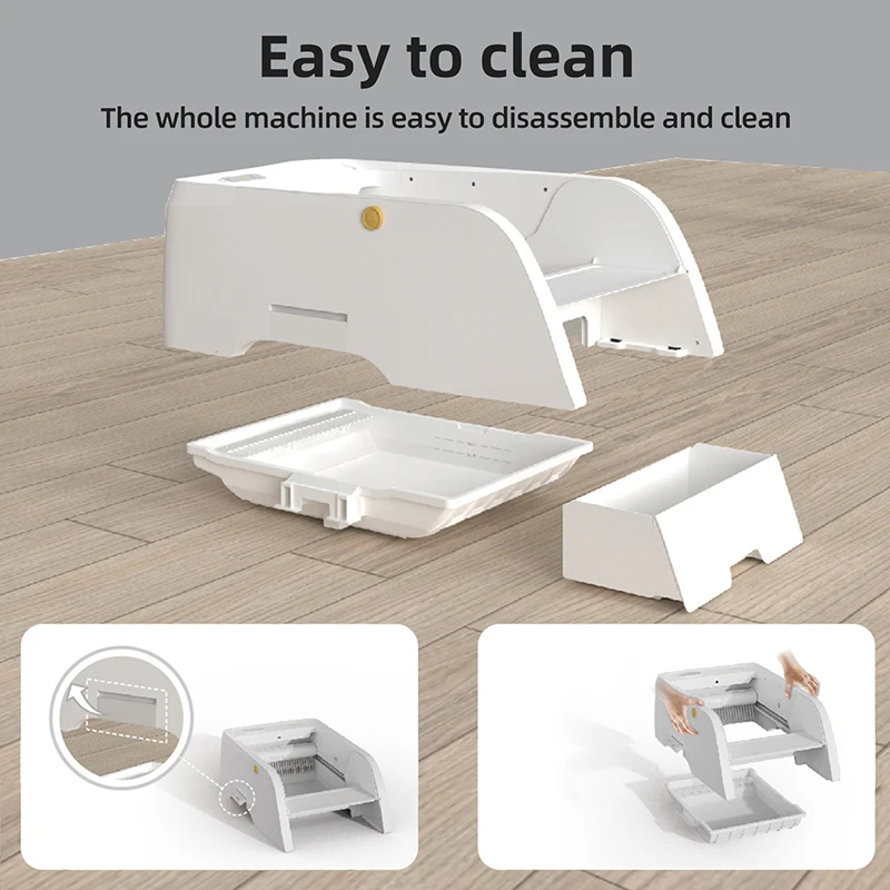 Smart Self Cleaning Automatic Cat  Box With Wifi APP Control Large Capacity Intelligent Cat Toilet for Multiple Cat