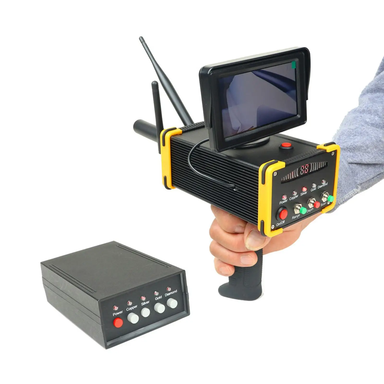 Underground Gold Detector High Accuracy Display Professional Metal Detection Device for Security Checks and Treasure Exploration