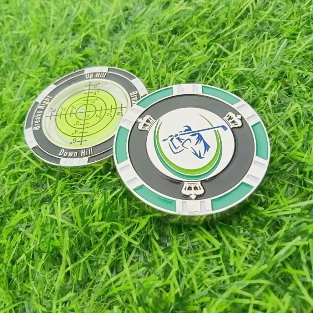 Golf Slope Meter Golf Ball Marker Spirit Level High Precision Golf Tools Leveler for Golf Ball Green Reader Golf Accessories