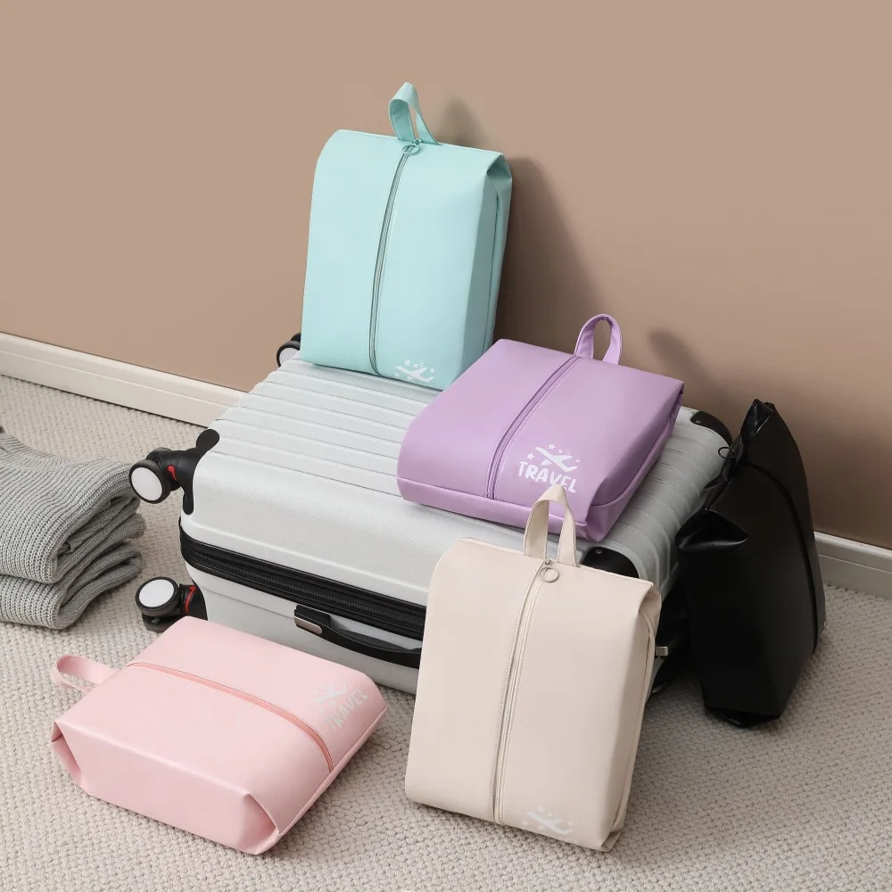 Storage bags for bathroom shoes, portable and foldable drawstring bags for travel, home decoration, laundry, 1pc