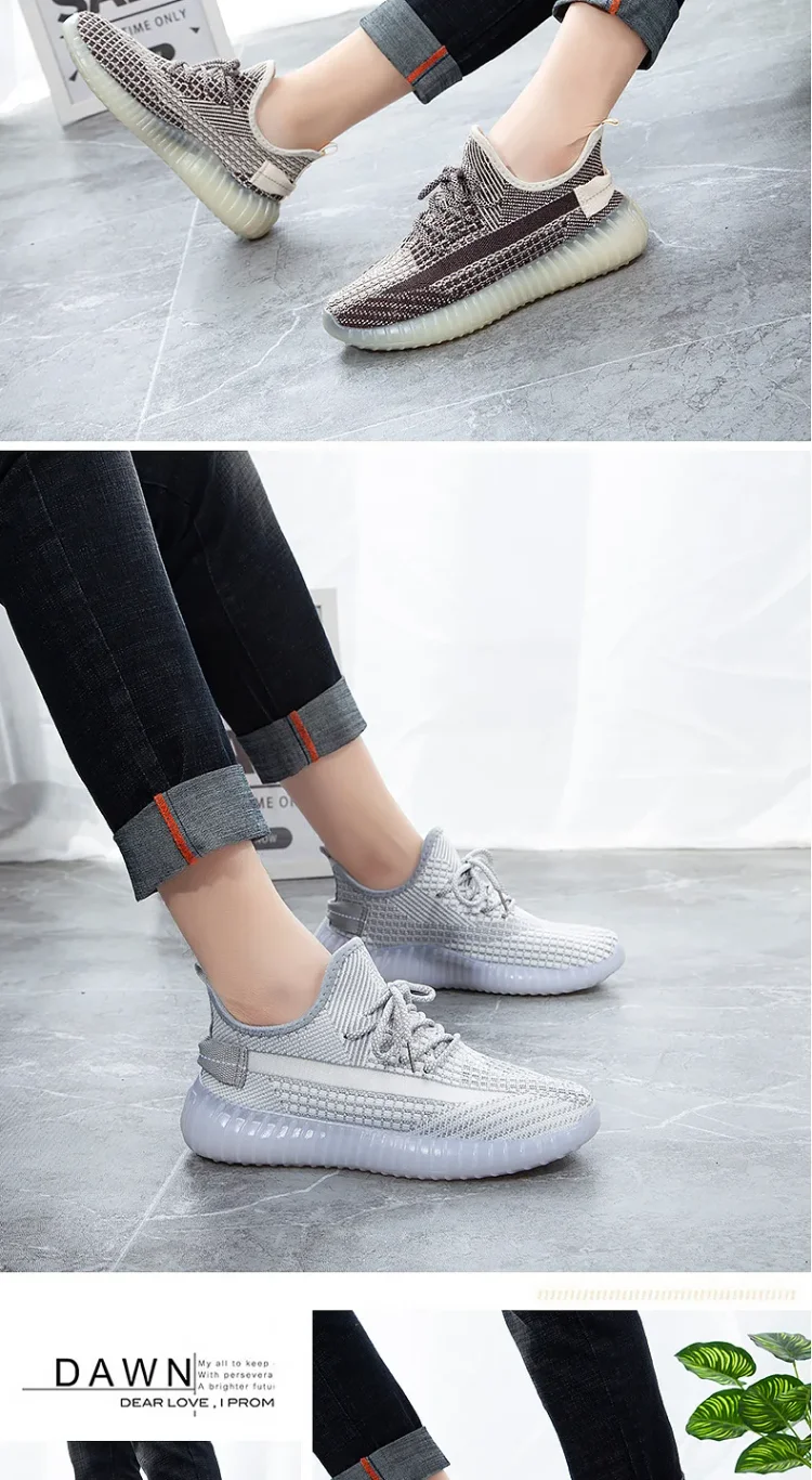 Coconut shoes, oversized fly woven casual shoes, mesh breathable sports shoes, white shoes for men