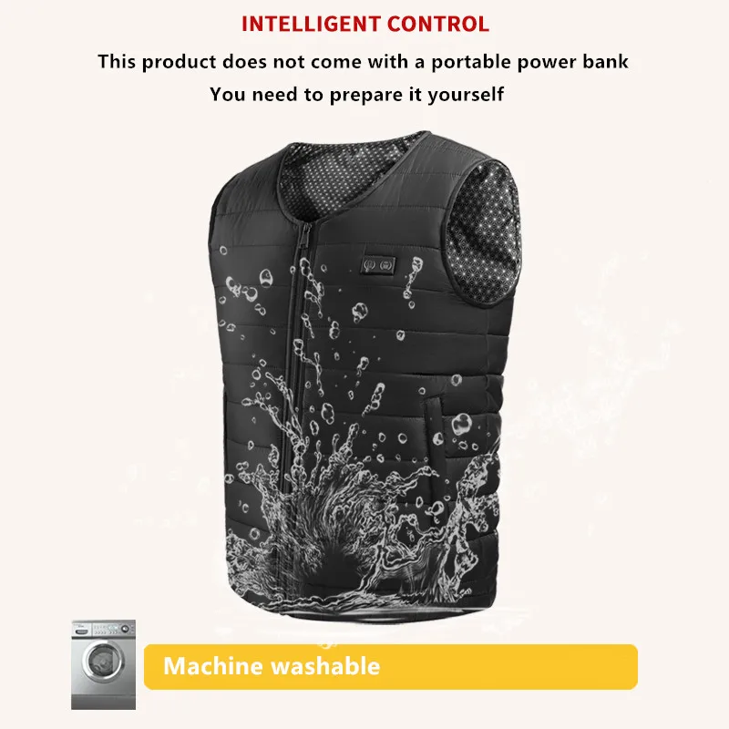 جديد الشتاء للجنسين الخامس الرقبة 22 منطقة مقاومة للحرارة سترة دافئة منتصف العمر وكبار السن يرتديون كلاهما داخل وخارج صدرية