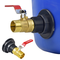PVC Bulkhead Fitting Adapters with Brass Valve To 1/2\