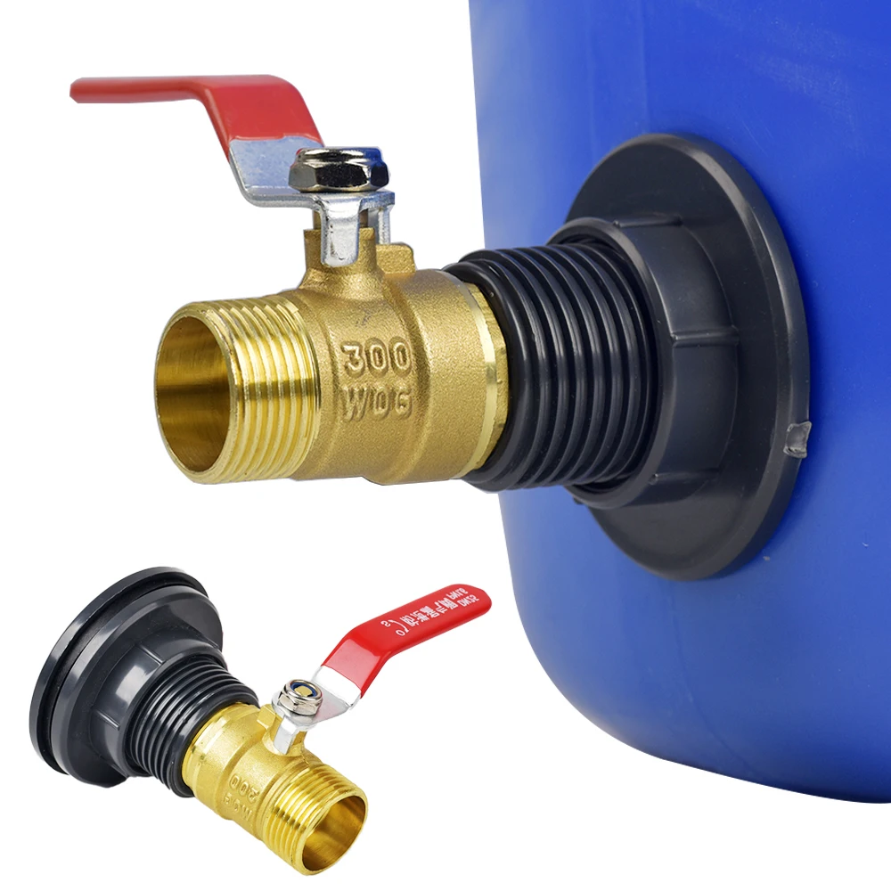 PVC Bulkhead Fitting Adapters with Brass Valve To 1/2