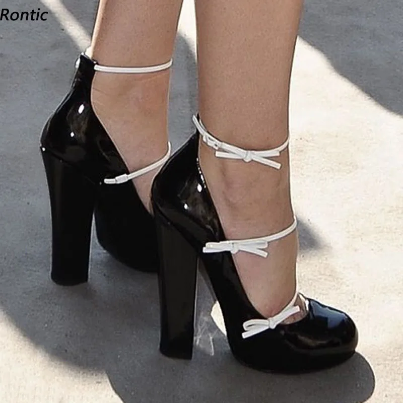 

Женские туфли-лодочки на массивном каблуке, с круглым носком