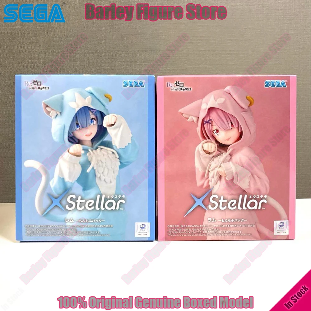 

SEGA XStellar Re:Zero Starting Life in Another World Ram Rem Fluffy Puck Costume 22cm Anime Action Figure Collectible Model Toys