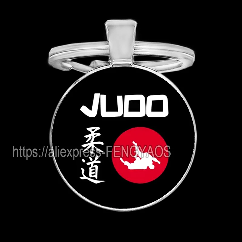 Cool Martial Art Judo Keychains Taekwondo Keyrings for Man Karate / Aikido Children Key Holder for Keys