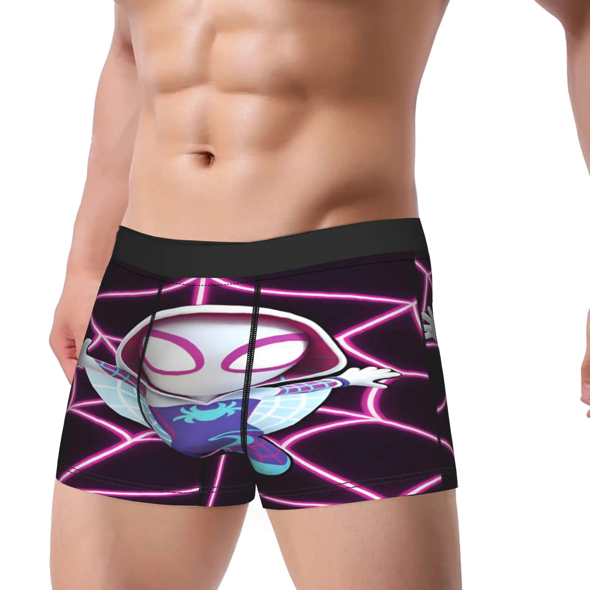 Spider Ghost Gwens Underwear  Men's Underpants Custom Comfortable Boxershorts High Quality Shorts Briefs Plus Size