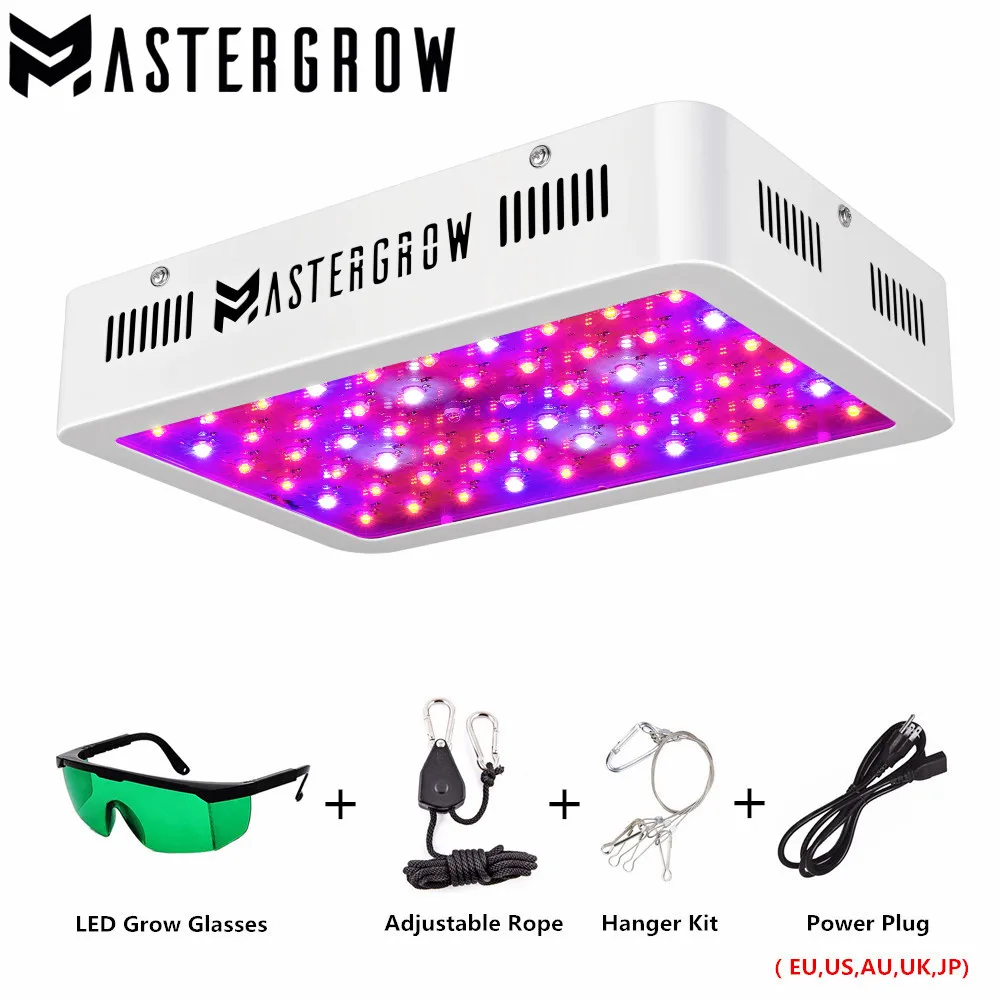 Full Spectrum LED Grow Light, Lâmpadas crescentes para todas as plantas de interior, 300W, 600W, 800W, 900W, 1000W, 1200W, 1500W, 1800W, 2000W, chip Duplo