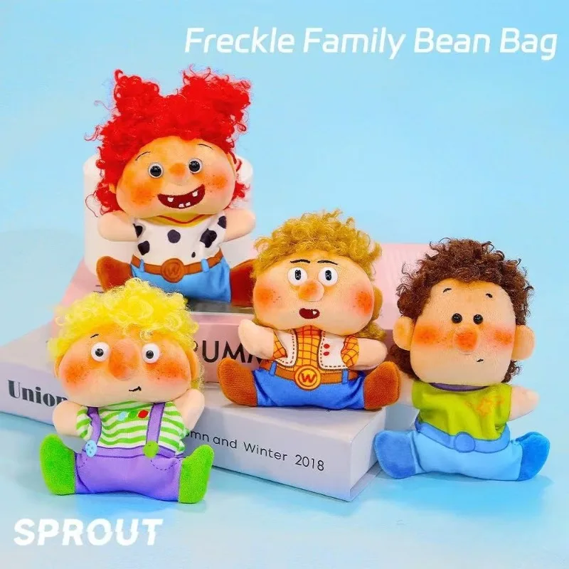 

The Boy with Curly Freckles and Frizzy Hair Plush Keychain Cute Character Plushie Soft Stuffed Doll Bag Pendant Collectible Gift