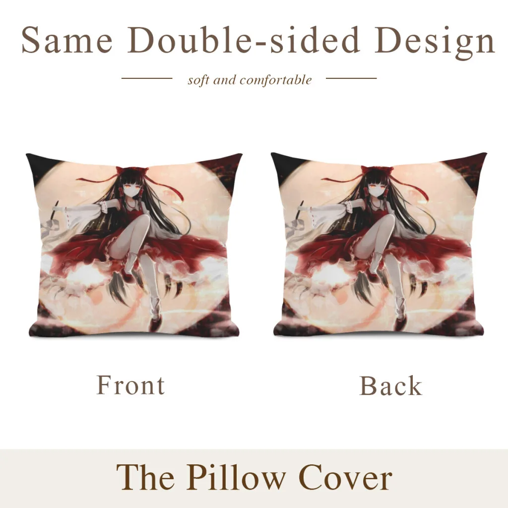 Reimu Pillowcase Cushions Cover Cushions Home Decoration Pillows For Sofa