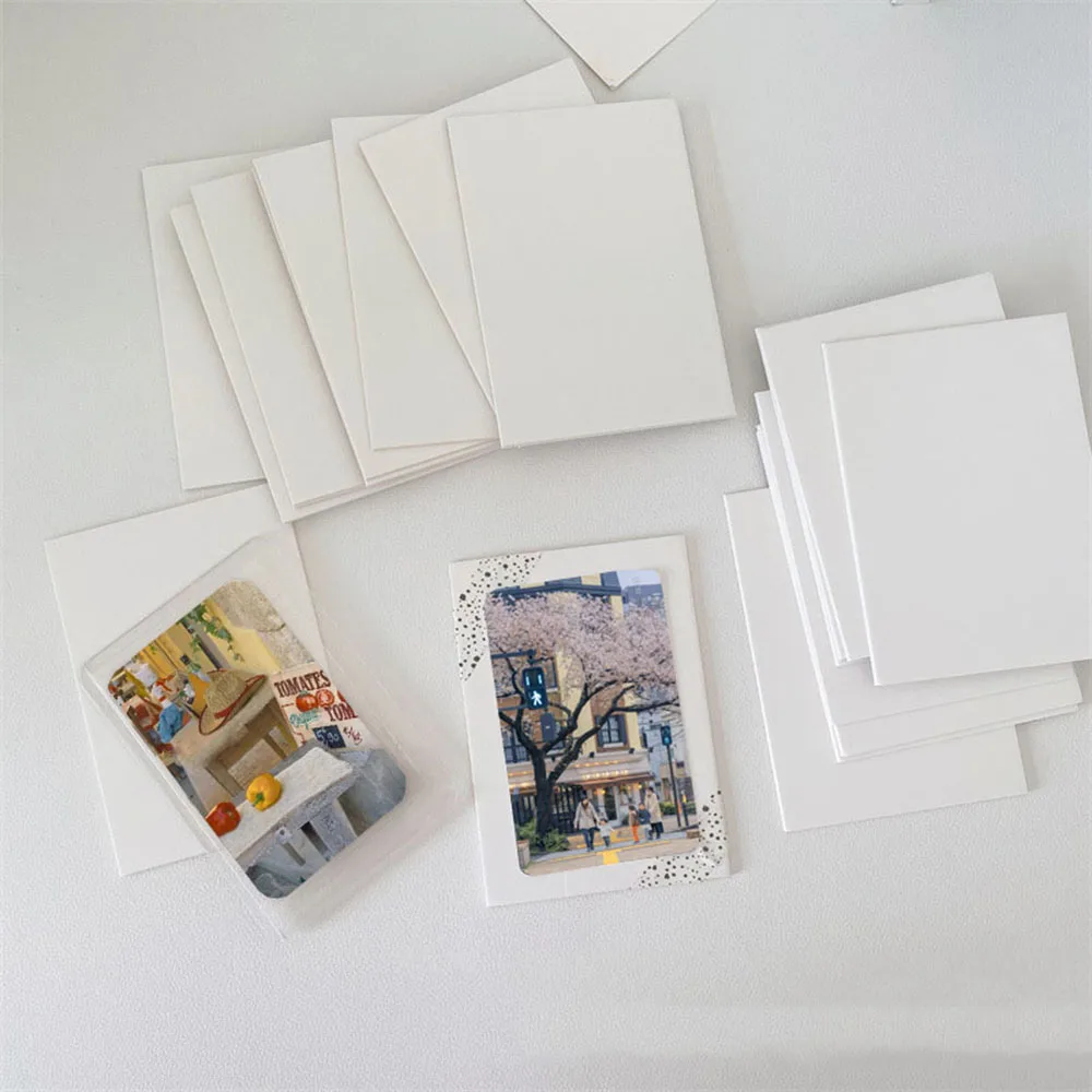 10pcs New Small Card Protective White Cardboard Handmake Card Thicked Paper Anti-bending Double Sided Thick Making Craft Paper