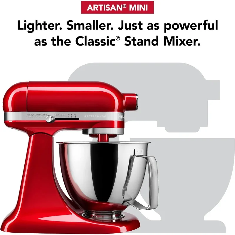 Artisan Mini 3.5 Quart Tilt-Head Stand Mixer, KSM3316X, Candy Apple Red