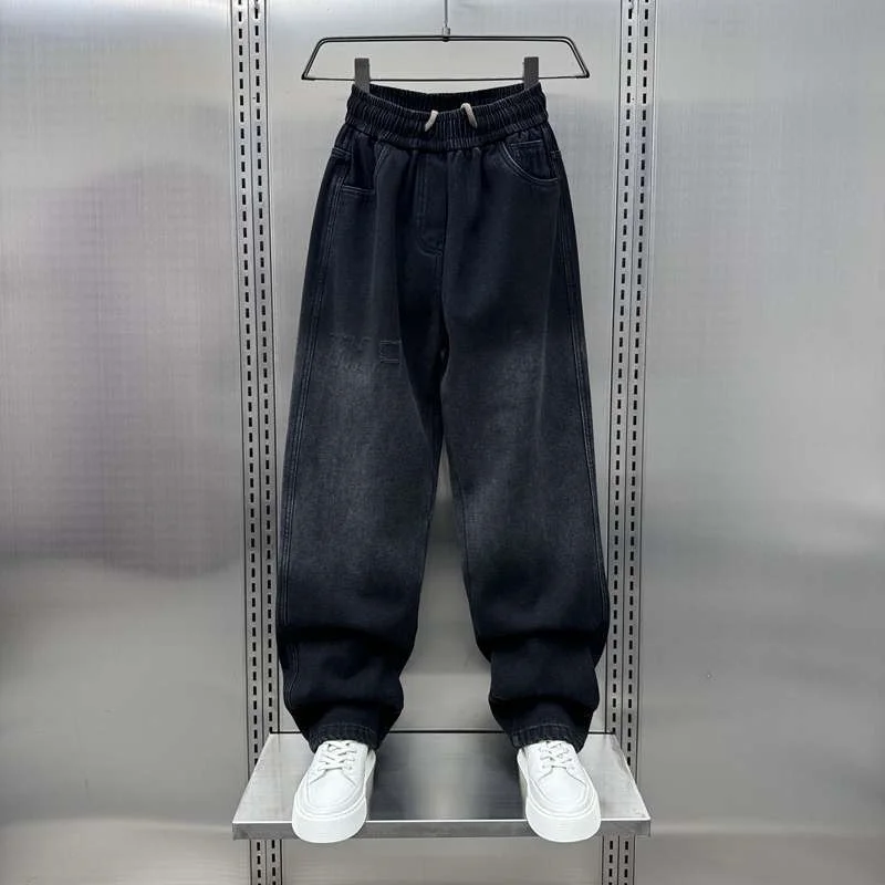 

plus Size 300 Pou adient Color Loose Wide Leg Jeans Casual Dad Pants for plus Size Women Trendy Street Sle Commute Wind