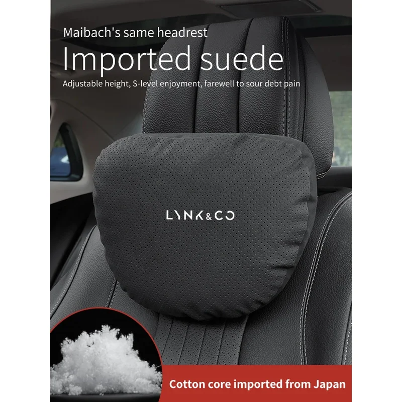 LYNK&CO 03  PHEV 05 09 PHEV MHEV 01 02 06 Car Headrest Neck Support Seat Lumbar Cushion Breathable Soft Neck Pillow Accessories