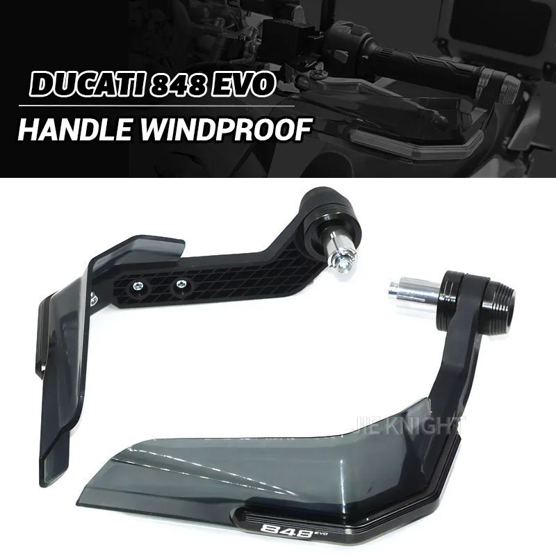 For Ducati 848 EVO 848EVO All Years Handguard Shield Hand Guard Protector Windshield