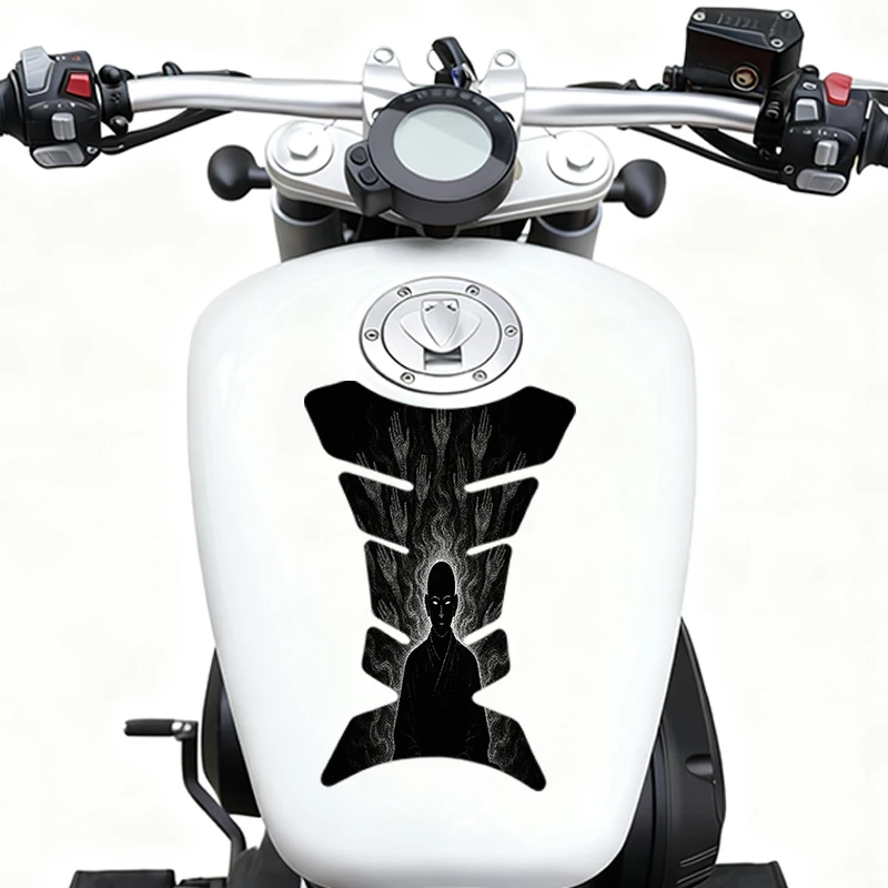 

2 шт. в комплекте, наклейка на топливный бак мотоцикла, защитная пленка от царапин, виниловая наклейка для защиты от царапин, дизайн «Дзен-медитация»