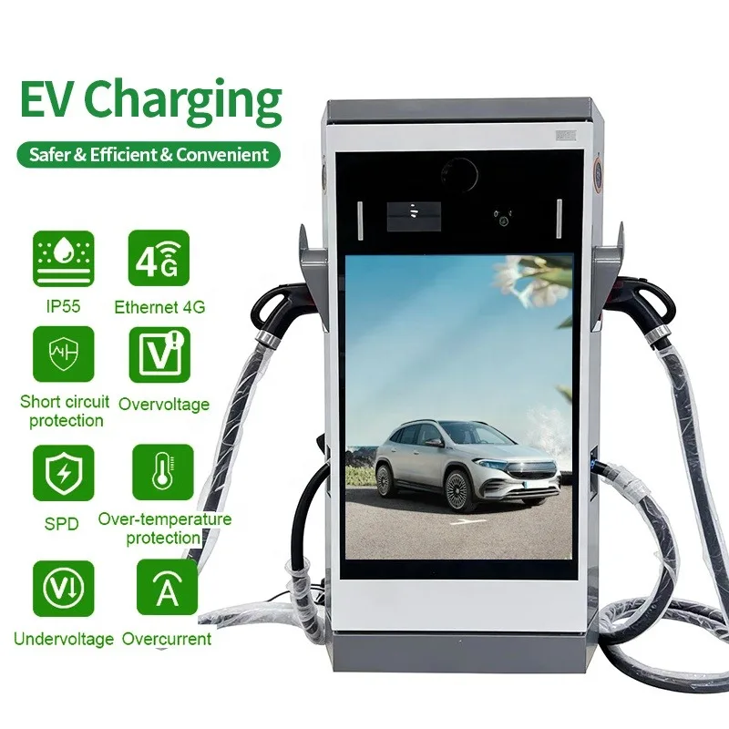 Customized New 60kW-180kW DC Fast EV Charging Station IP55 OCPP1.6/2.0 Plug&Play RFID App Payment