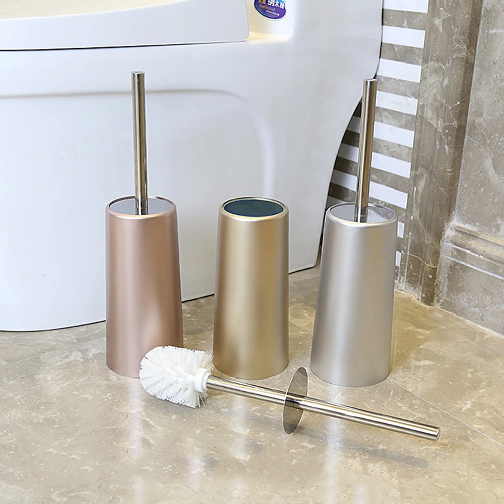 Bathroom Golden Toilet Brush Set Floor-standing Installation-free Toilet Soft-bristled WC European No-dead-corner Brush Holder