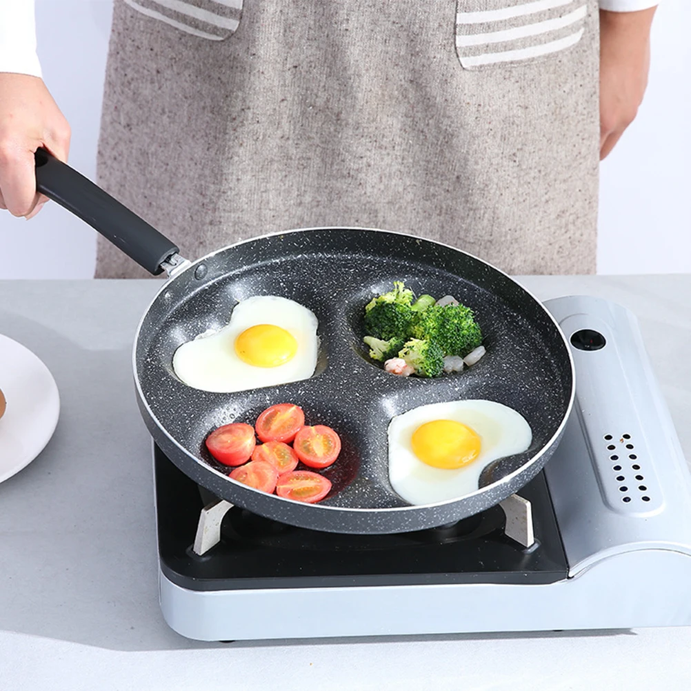 

Heart-Shaped Egg Ham Pan Thickened Non-Stick Aluminum Frying Pot 28Cm Gas Stove Compatible Breakfast Maker For Pancake
