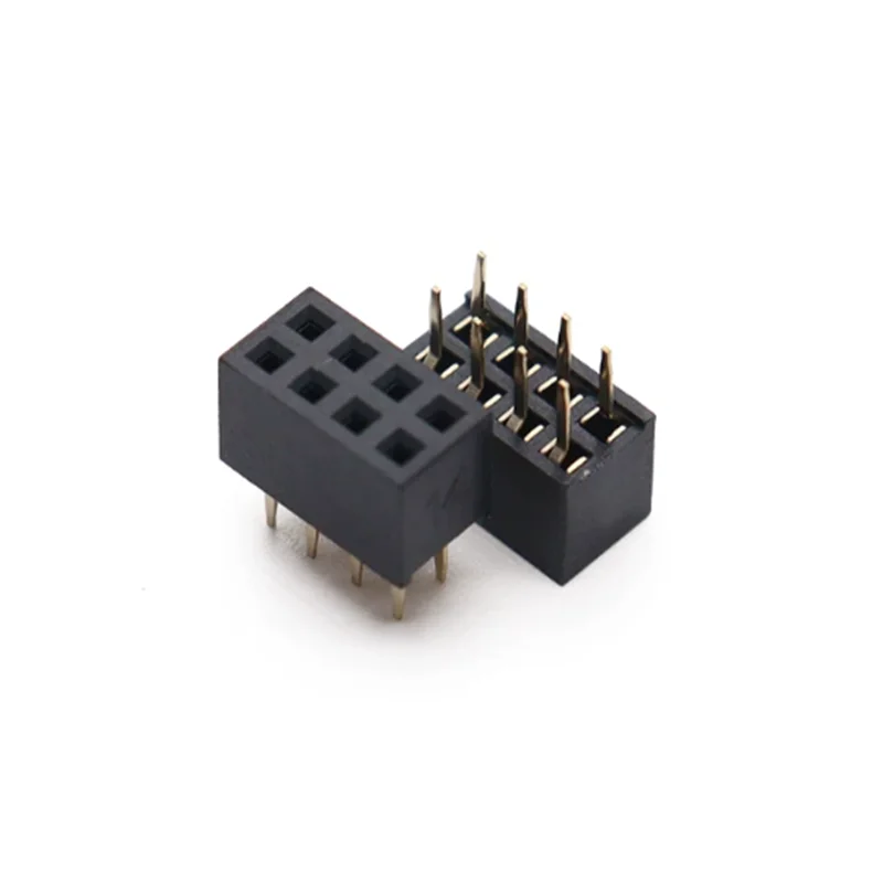 5pcs 2.0mm Double Row Straight Female 2-40P Pin Header Socket Connector 2x2/3/4/5/6/7/8/9/10/12/14/15/20/25Pin