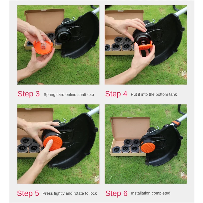 ABPQ-4PCS DF-065 ABS Spool Mesin Pemotong Dua Lapis Spool Mesin Pemotong Dua Lapis untuk Aksesori Decker Weeder