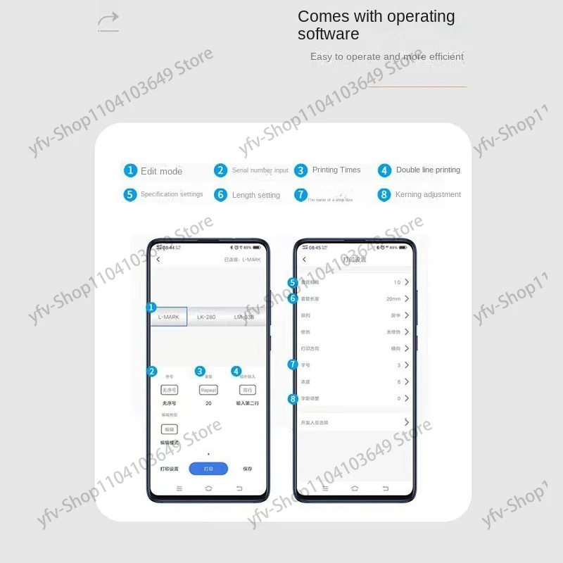 Draagbare nummer buis printer krimpkous markering machine LK280 bluetooth markering machine draad codering nummer buis printer
