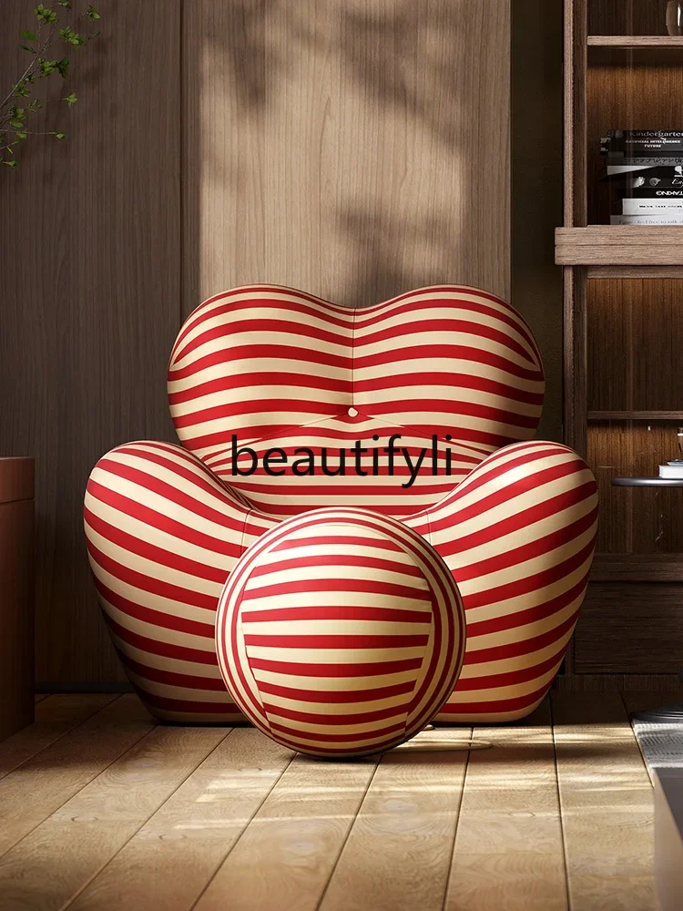 

ss CLight luxury single sofa lazy hydrangea leisure recliner