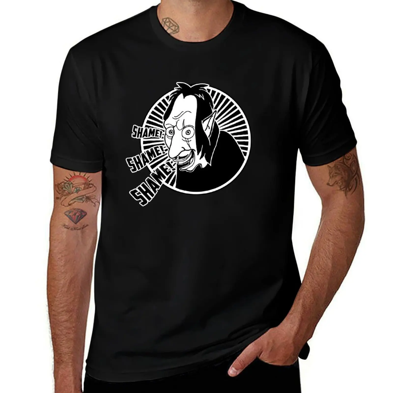 Shame Wizard - Big Mouth T-Shirt Basic Plain Tee for Spring and Summer