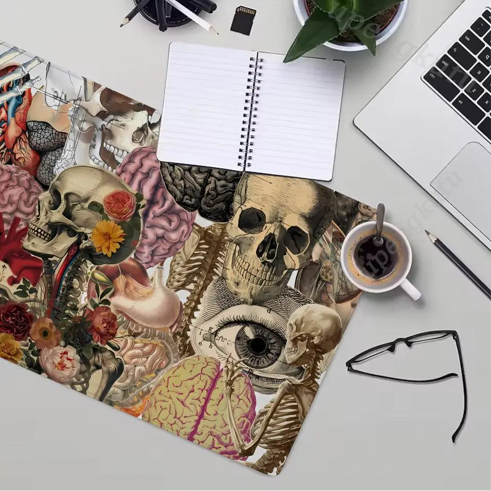 Human Anatomy Chart s Mouse Pad Large Desk Mat Keyboard Ergonomic Office Rubber PC Non-slip Anti-fray Home Custom