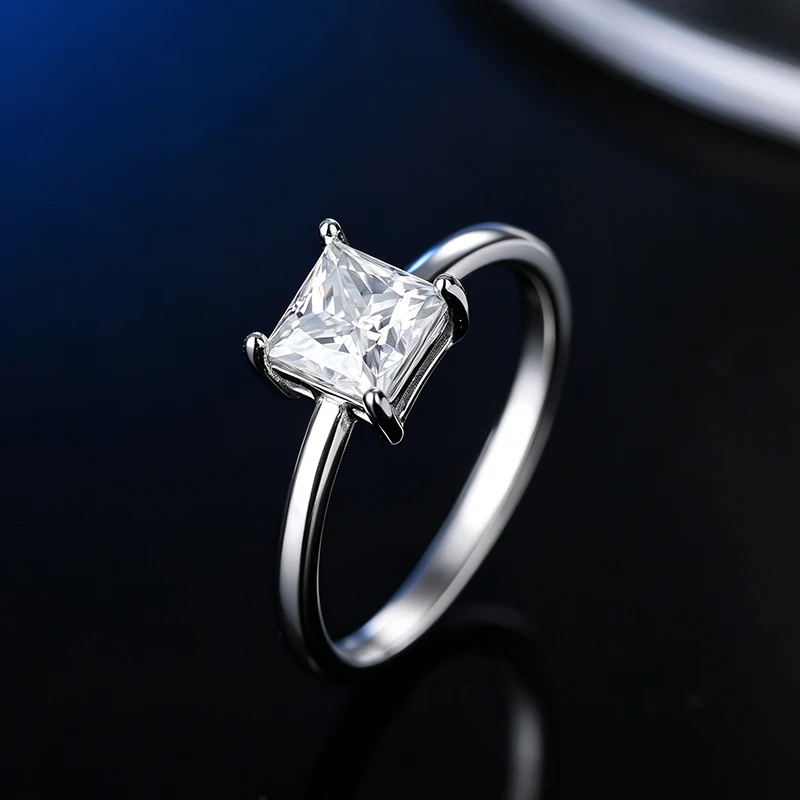 Verstellbarer Smaragdschliff-Ring mit Moissanit-Edelstein, S925 Sterlingsilber, Diamanttester-geprüft, funkelnder 18K Gold Herrenring – Detail 32