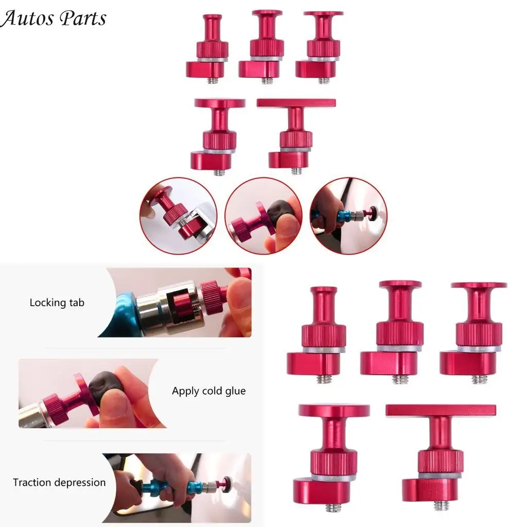

57BA 5Pcs Lockable Puller Reusable Pulling Auto Dents Repair Tool Gasket