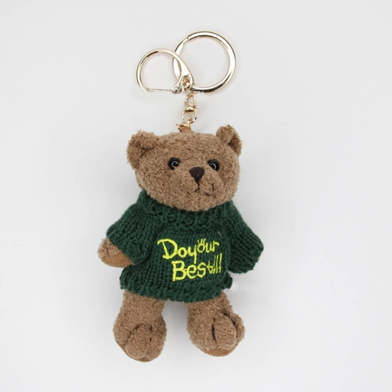 Sweater Little Bear Toy Pendant Keychain for Valentines Day Decor Craft Supplies Dropshipping