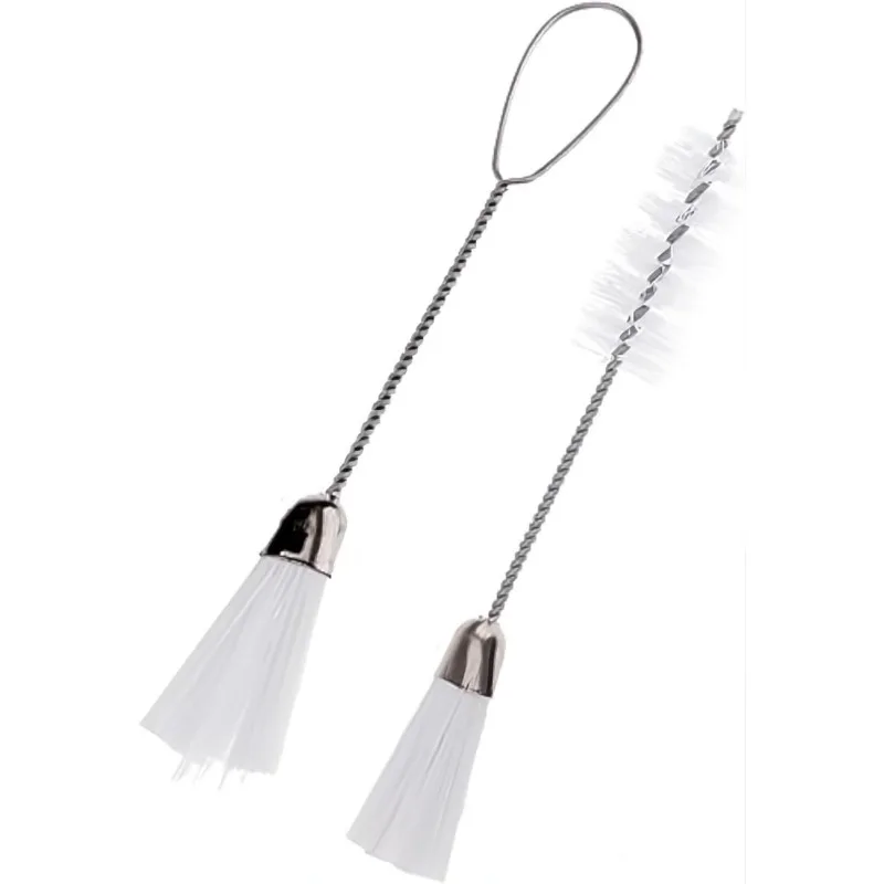 Bundle of 2 Pieces Double Ended Sewing Machine Cleaning Brush White Color Multi Functional Dust Cleaner Quilting Remover Staple Double Applicator Brush Work Box Tool Sewing Tools Accessory